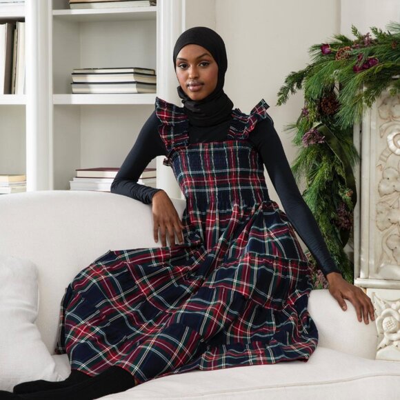 Hill House Home Ellie Nap Dress in Tartan - Picture 1 of 4